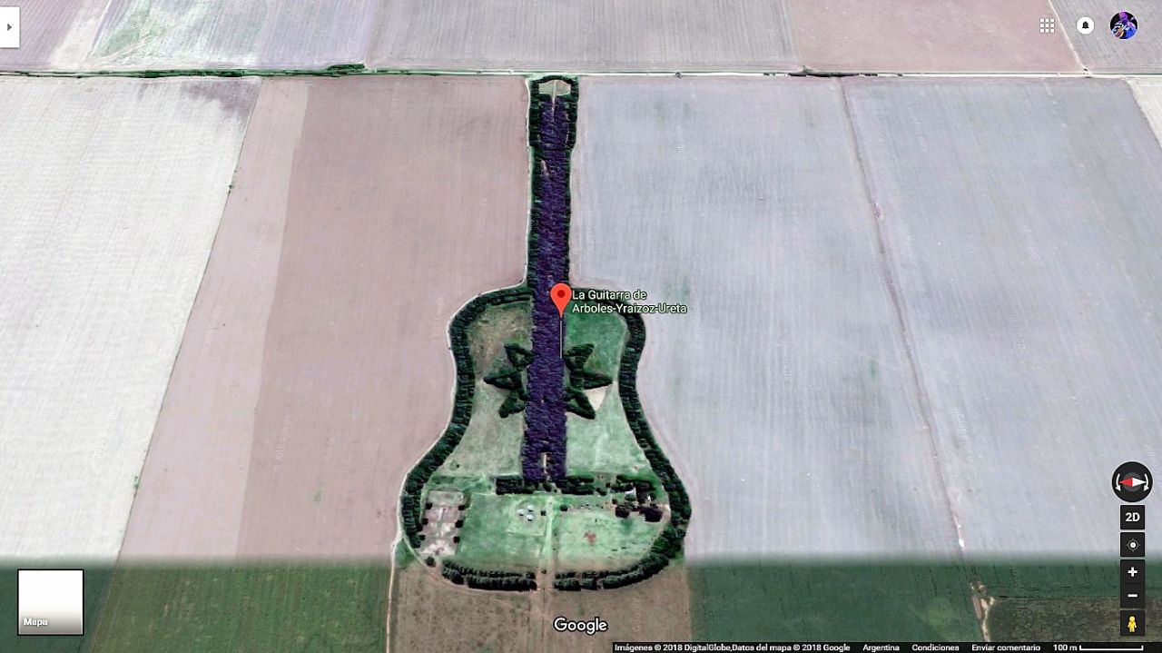 Increíble: una guitarra de 7000 árboles visible con goo gle Earth - Guitarra  clásica